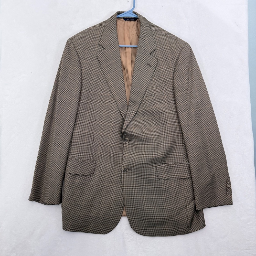 Ralph Lauren Sport Coat Dillards Mens 41R Gray Plaid Two Buttons Wool - Picture 1 of 16